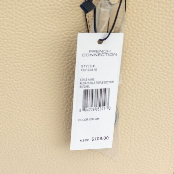 Women's Medium Handbag FRENCH CONNECTION Alisa Pebble Triple Section Satchel - Picture 10 of 11